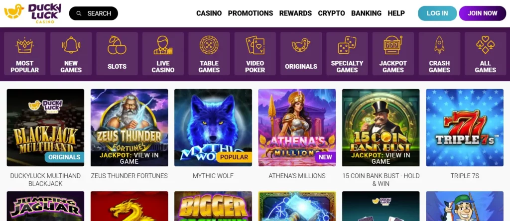 DuckyLuck Casino USA: Slots, Casino Games and Bonus Offers